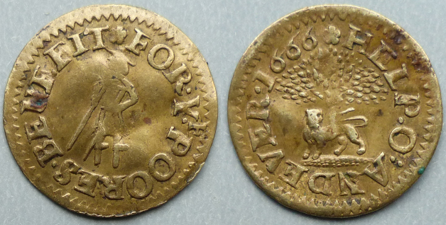 Andover, town issue 1666 farthing N1804